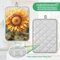 thumbnail image 3 of ALAZA Sunflower Pot Holders Set of 2 Heat Resistant Kitchen Oven Mitts, 3 of 7