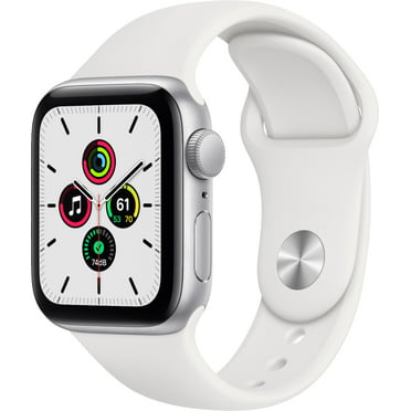 Apple Watch Series 6 GPS, 44mm Silver Aluminum Case with White 