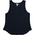 thumbnail image 2 of Charter Club Womens Textured Tank Top, Blue, X-Large, 2 of 2