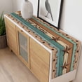 thumbnail image 4 of Western Texas Star Retro Table Runner - 36 Inch Long, Kitchen Dining Table Runner Dresser Scarves, Country Farmhouse Teal Brown Wood Grain Farmhouse Decor for Coffee Tables Wedding Party Banquet, 4 of 8