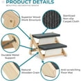 Wood Pet Stairs/Pet Steps for All Dogs and Cats 2in1 Foldable
