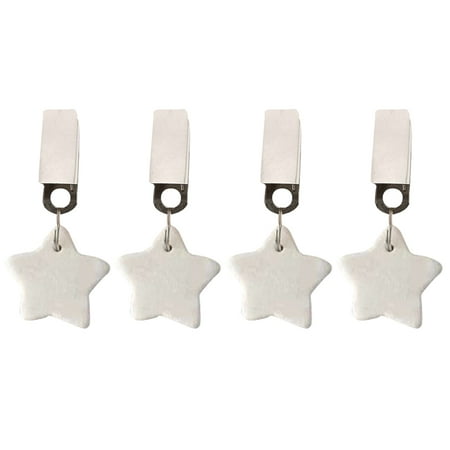 

vnanda Easy to Use Tablecloth Clip 4pcs Tablecloth Clip Star-shaped Durable Marble Pendant for Picnics Parties Weddings