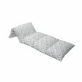 thumbnail image 4 of Floral Floor Pillow Lounger Cover, Ornamental Hand Drawn Flowers and Leaves Blue Dots Doodle Pattern Abstract Art, Nap Mat Printed Fabric Case for 5 Pillows, 88" x 36", Black White Blue, by Ambesonne, 4 of 5