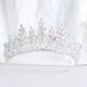 thumbnail image 4 of Nvzi Tiara para novia, diadema de princesa, corona nupcial, joyería para el cabello con diamantes de imitación de cristal, decoración para cumpleaños, graduación, fiesta de disfraces (rojo), 4 of 4
