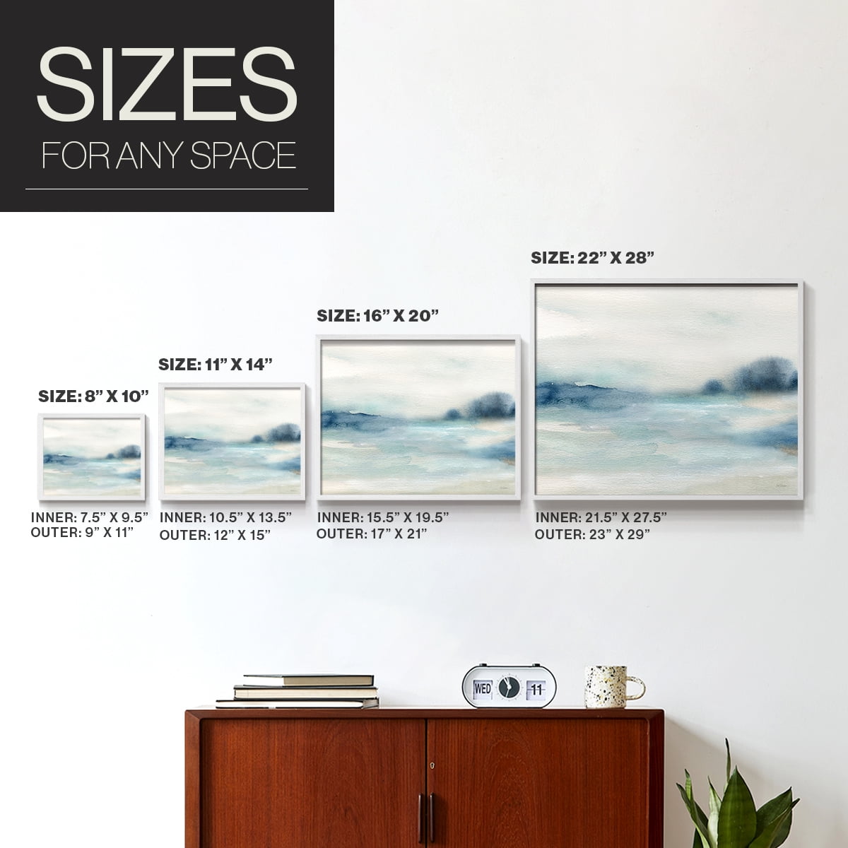Simply Soft Morning by Carol Robinson - Restickable Framed Giclée Print