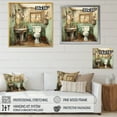 thumbnail image 4 of Designart "Retro Farmhouse Toilet Vintage Elegance II" Bath & Laundry Floater Framed Wall Art Living Room, 4 of 7