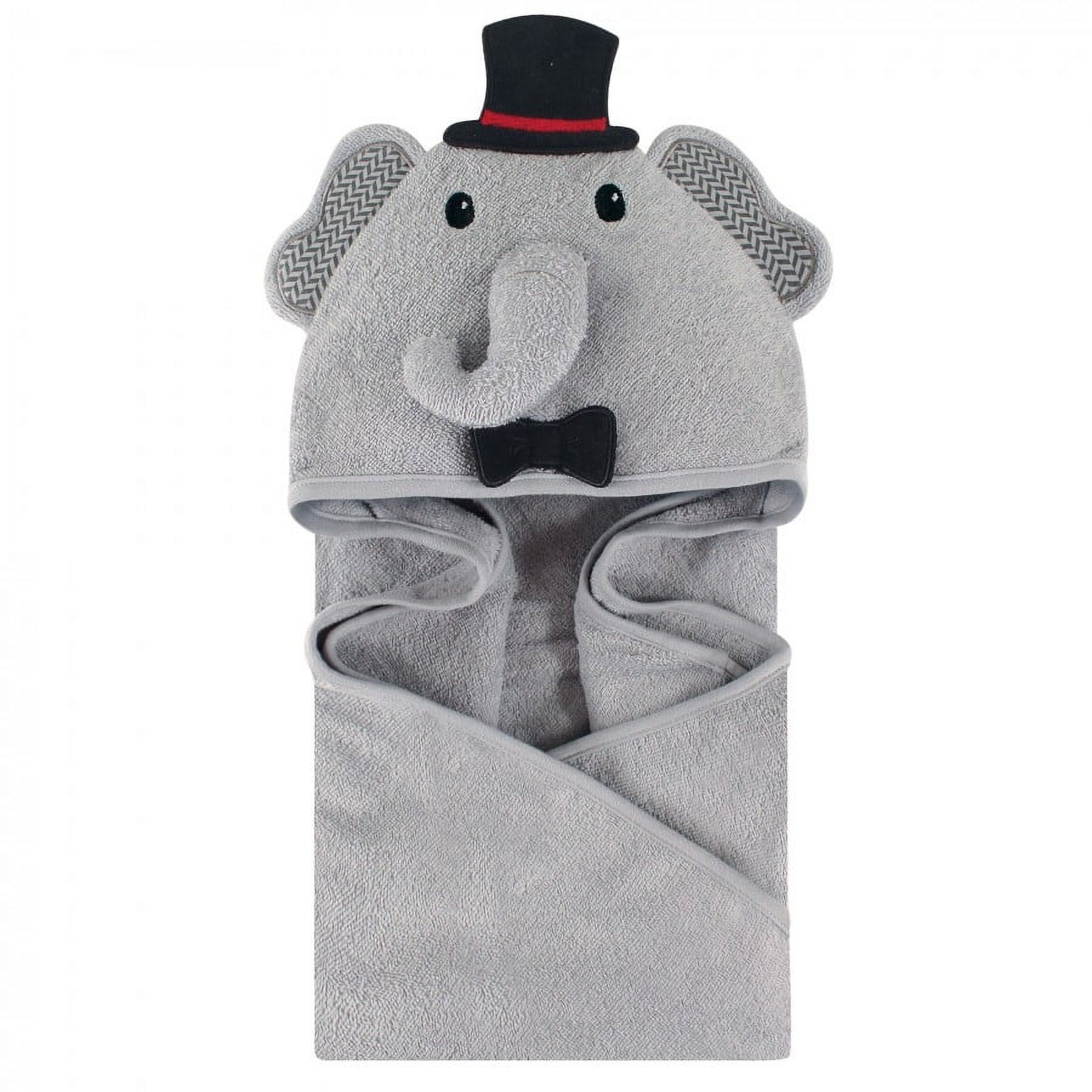 Little Treasure Baby Cotton Animal Hooded Towel, Mr Elephant photo 1