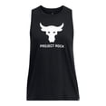 thumbnail image 2 of Camiseta sin mangas Under Armour Project Rock para mujer negro/blanco, 2 of 3