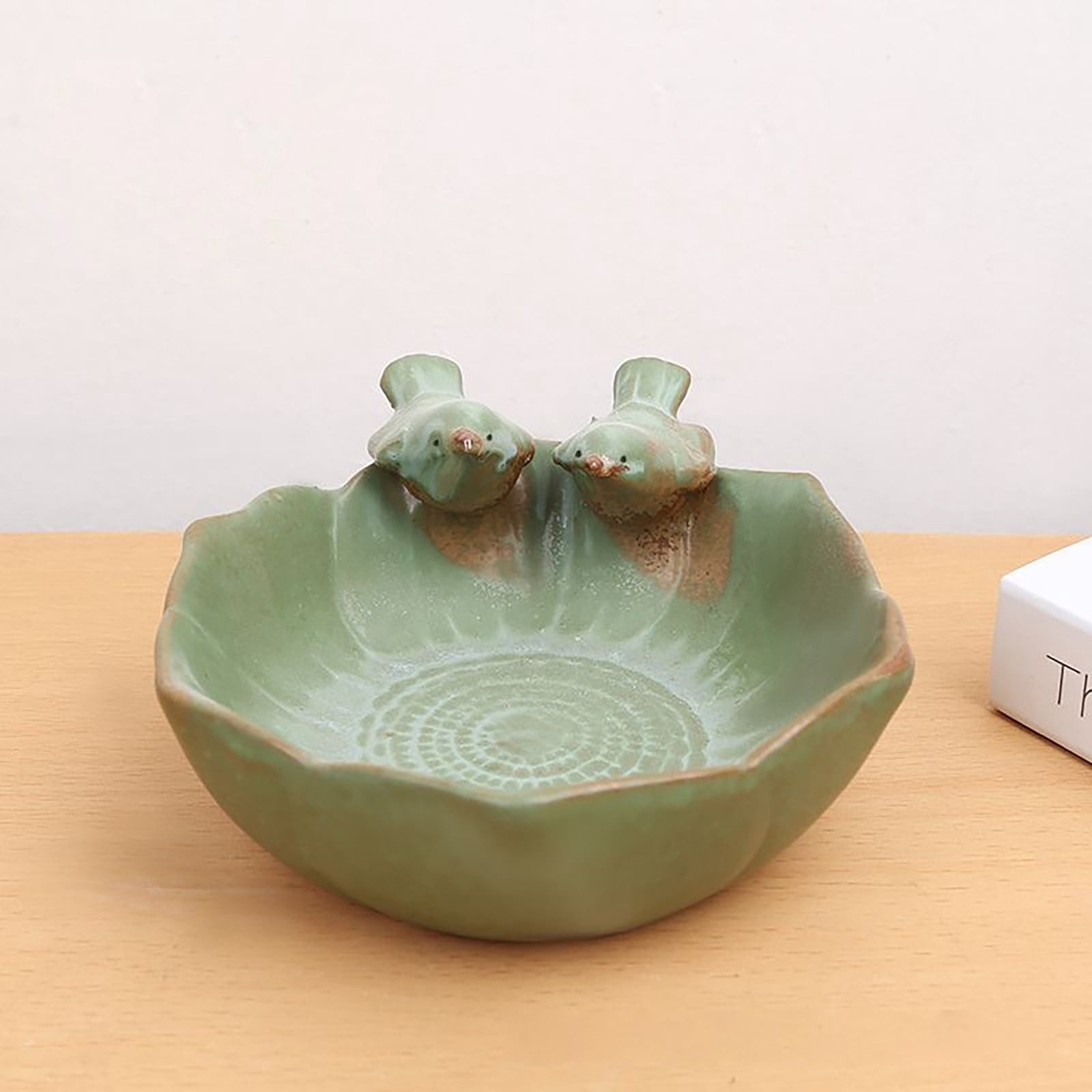Bird Bath For Outside On Ground Ceramic Birds Bath Bowl Handmade Ground Bird Feeders And Birdbath For Outdoors For Outdoors Garden Tabletop Balcony And prom decorations