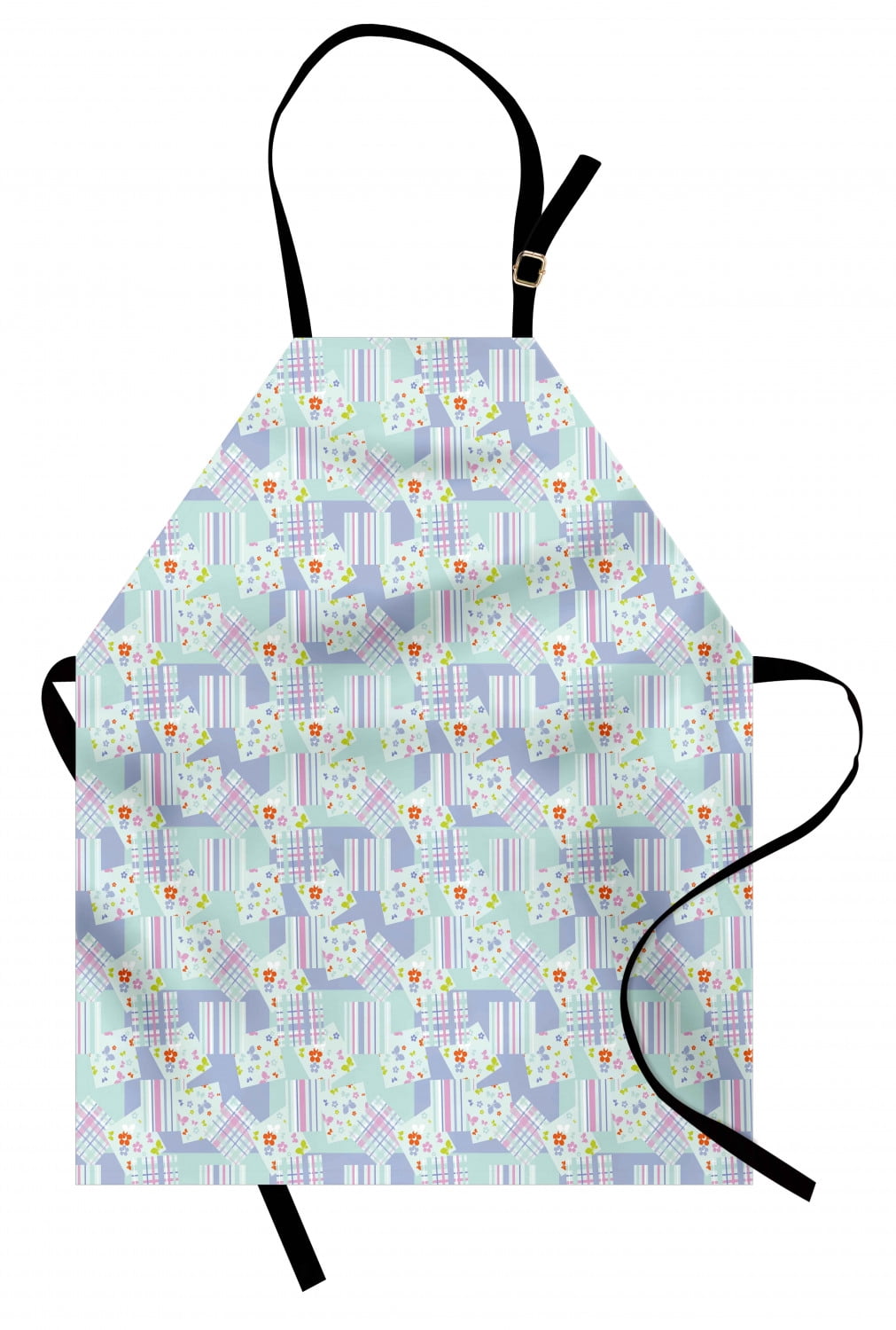 Abstract Apron, Illustration of Floral Pattern Quirky Pastel Scattered ...