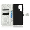 thumbnail image 3 of For Samsung Galaxy S24 Ultra Case Full Coverage Dustproof Anti-Scratch Anti-Fingerprint Kickstand Card Slots Wave-dot Pattern Design Convenient Wrist Strap PU Leather Luxury Wallet Cover,Silver, 3 of 7