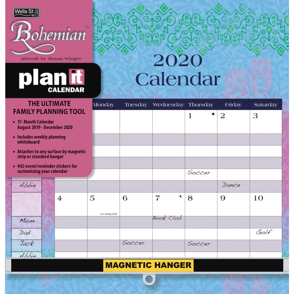 Calendars Bohemian Plan It Plus Wall Calendar with 442 Event / Reminder