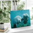 thumbnail image 2 of ADALE Underwater Sea Animal Manatee Poster Canvas Picture Printing Wall Art Decor Living Room Bedroom Background Art Framed 12x16 Inch, 2 of 6