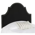 thumbnail image 2 of SAFAVIEH Hallmar Classic Elegant Upholstered Headboard, Twin, Black Velvet, 2 of 4
