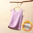 thumbnail image 2 of WZXFASHION Débardeurs de sous-Vêtements Thermiques Doublés en Molleton pour Femmes, Camisole Chaude Couche de Base, Gilet Réversible en Velours, Col Rond, Débardeur Sans Coutures, Camisoles et Débardeurs, Violet G, 2 of 4