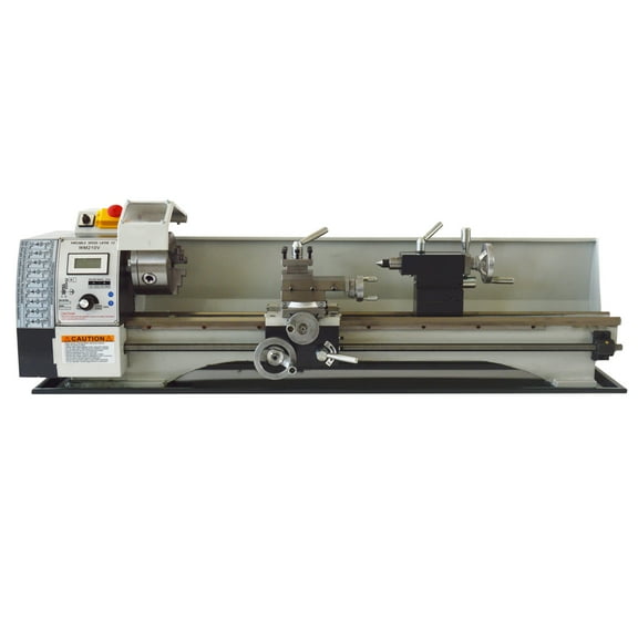 8*31" Metric Precision Metal Bench Lathe Mini Metal Drilling Machine Brushless Motor Variable Speed 110V
