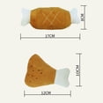 thumbnail image 6 of D-GROEE 2Pack Chicken Leg Dog Toy Interactive Plush Dog Toy Chicken Leg Design Built-in Sound Bite Resistant Teeth Grinding Relieve Boredom Squeaky Dog Toy, 6 of 8