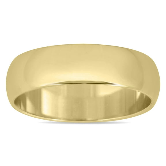 SZUL Women's 5mm Domed Comfort Fit Wedding Band in 10K Yellow Gold