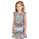 thumbnail image 1 of Fotbe Colorful Llama Vestido de Dormir para Niñas de 3 a 10 Años, Mangas Cortas, Estilo Princesa, Pijama Camisón con Mangas Voladas-Large, 1 of 6