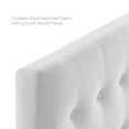 thumbnail image 4 of Modway Emily Tête de Lit Simple en Velours de Performance Capitonné « Biscuit », Blanc, 4 of 4
