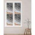 thumbnail image 2 of Window Privacy Film, Grey Coastal UV Sun Blocking Window Tint Film Heat Control One Way Blackout Window Film, Spring Summer Ocean Beach Oil Painting Modern Non Adhesive Static Cling 23.6x78.7 In, 2 of 7