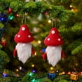thumbnail image 6 of Faceless Dwarf Old Man Christmas Tree Ornament, Wool Mushrooms Themed Pendant, Cute Quirky Holiday Decoration That Adds Whimsical Charm to Your Christmas Tree and Festive Setup, Red, 1pcs, 6 of 6