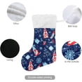 thumbnail image 3 of Coolnut Christmas Gnome Stocking 1pc, Large Fireplace Xmas Hanging Stockings with Plush Cuff for Family Holiday Party Decorations, 17.71"x 12.20", 3 of 7