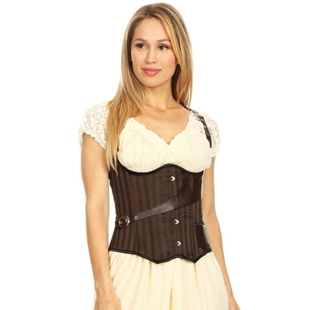 

Steampunk Gothic Victorian Waist Cincher Underbust Costume Cosplay Corset Top