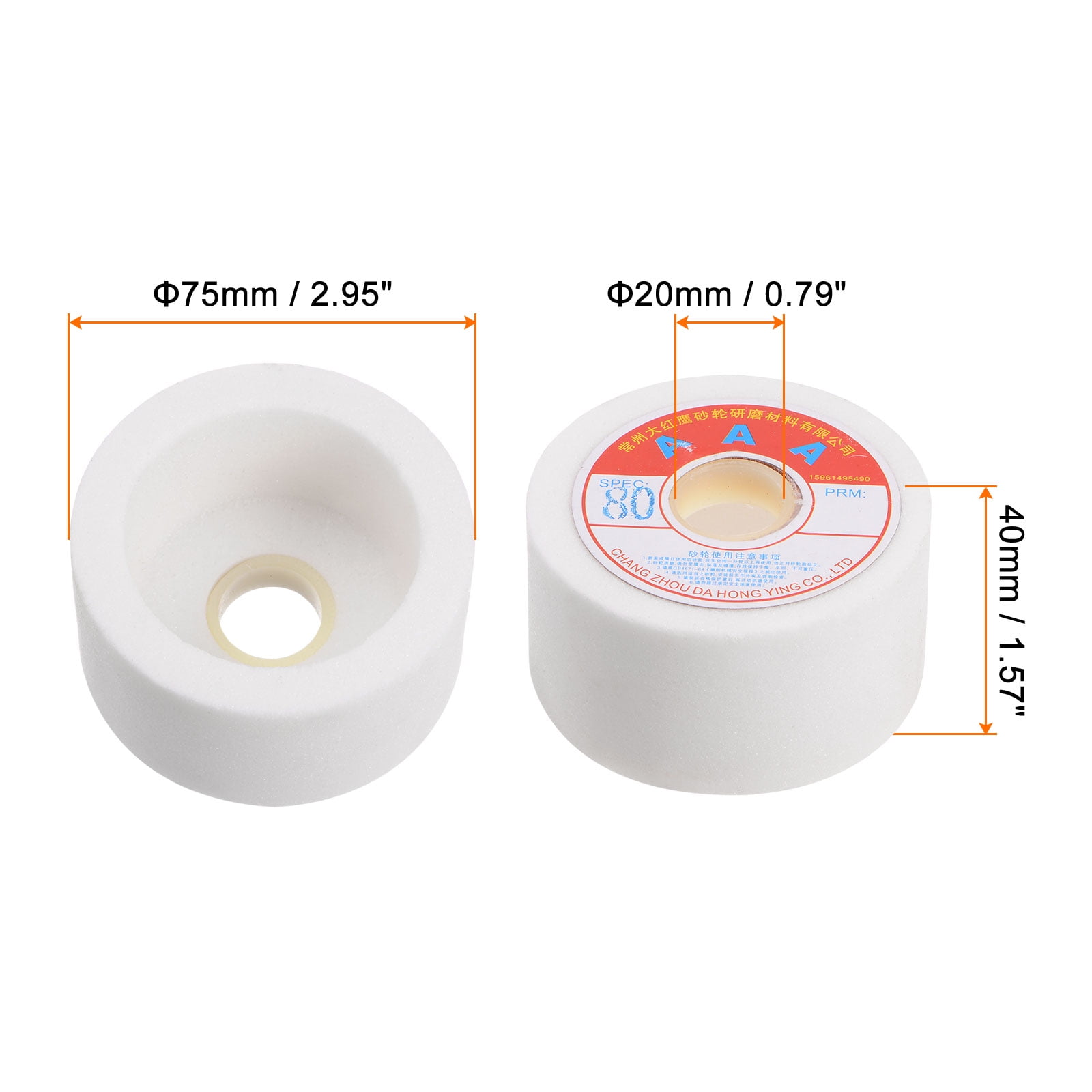 Meule Corindon Blanc 4 Pouces (100 Mm) - Grain 100, Qualité Pro, Par Uxcell