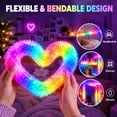 Faux Fur Neon Light Strip, 360° All-Round Glow Plush Flexible Multi ...