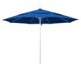 thumbnail image 1 of California Umbrella Parasol de Marché Venture 11 Pieds Argenté en Bleu, 1 of 1