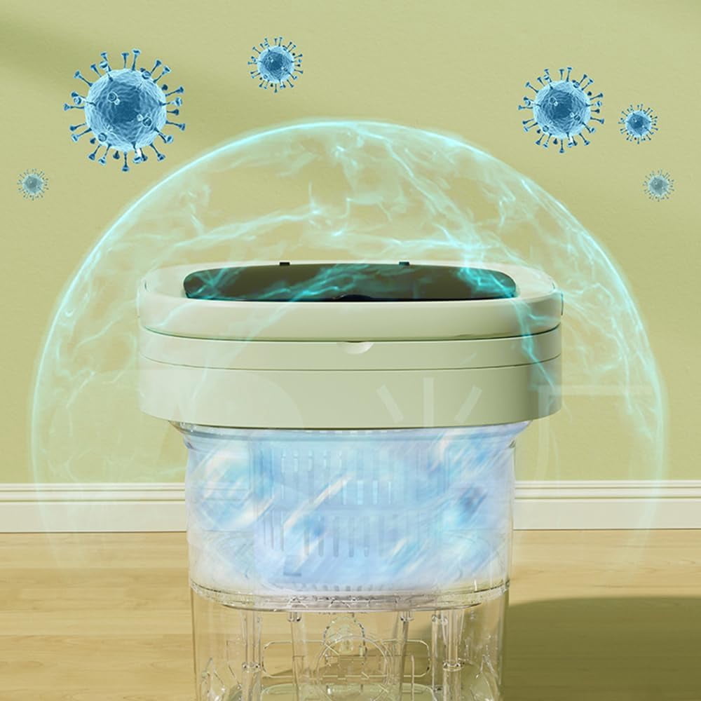 12L mini portable washing machine with foldable design and 3 cleaning modes