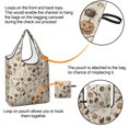 thumbnail image 4 of 5 Pack Foldable Shopping Bag,Beige Halloween Skull Pumpkin Cat Pattern Reusable Grocery Bags with Pockets,Large Reusable Tote Bags with Handles Waterproof & Lightweight, 4 of 6
