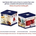 thumbnail image 5 of Butter Bell® Crock – Le Bistro White with Gold Trim Ceramic Butter Holder with Lid, Keeper for Spreadable Butter, 5 of 9