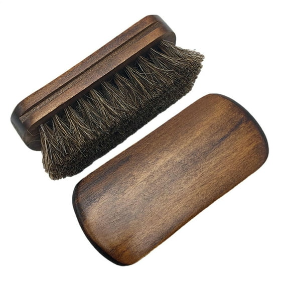 Horsehair Shoe Brush Shine Shoe Polish Kit, Leather Shoes Boot Clean