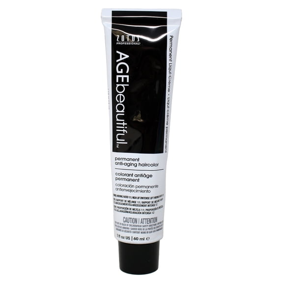 AGE beautiful Permanent Hair Color Dye Liqui Creme | 100% Gray Coverage | Anti-Aging Haircolor | Biotin for Thicker, Fuller Hair | Professional Salon Coloring | 5G Medium Golden Brown