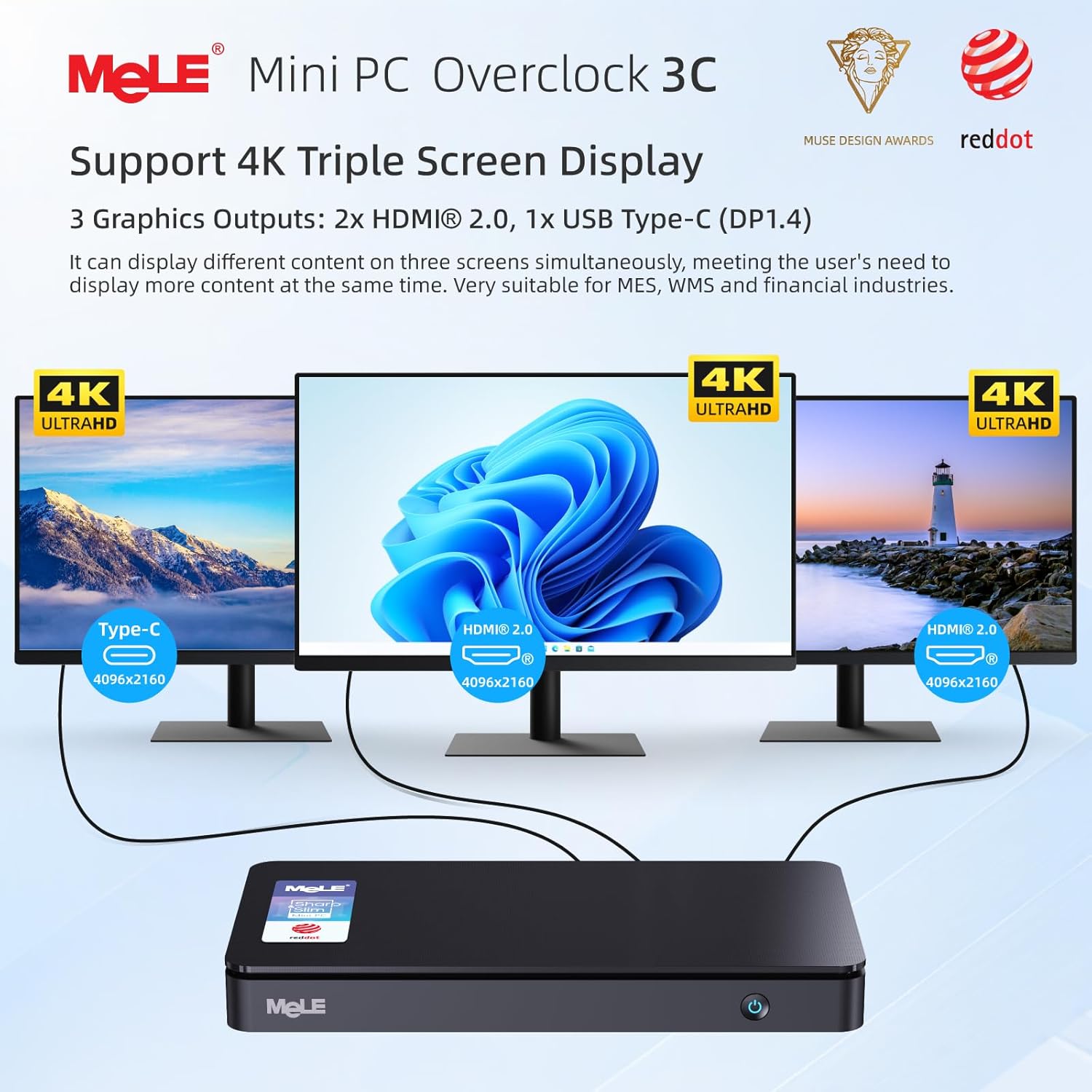 MeLE Slim Mini PC Overclock3C, N5095 16GB 512GB 4K UHD Mini Desktop Computer (New)
