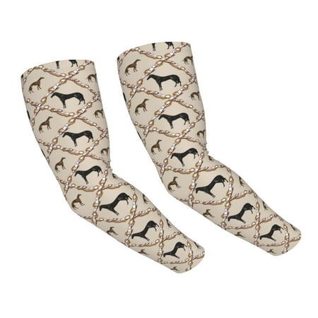 Cooling Arm Sleeves For Men/Women/Youth Cartoon Cool Horse Hunting Dog Sun Protection Breathable Sun Sleeves To Cover Arms