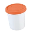 thumbnail image 1 of Vaso de pinta para helado, recipientes para guardar helado, recipiente para postres, transparente para congelador naranja, 1 of 9