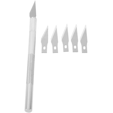 Craft Knife, Stainless Steel Precision Knives with Safety Cap for for Cutting Carving Scrapbooking Art Creation