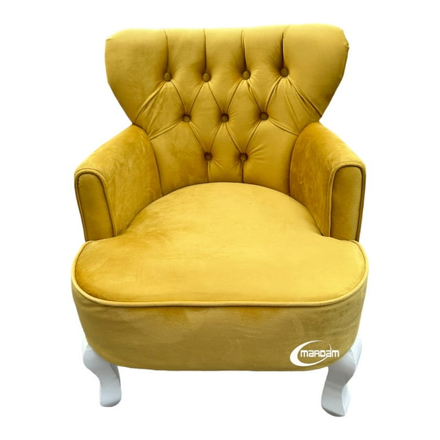 Sillón Vintage Individual MARDAM Terciopelo mostaza
