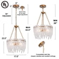thumbnail image 3 of LNC Modern/Contemporary 4-light Glass Chandelier for Living Room, 3 of 12