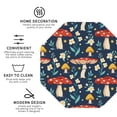 thumbnail image 4 of Bingfone Vintage Colorful Mushrooms Leather Drinks Coasters With Set Of 6,Suitable For Home Kitchen,Coffee Cup Coasters Home Gift, 4 of 9