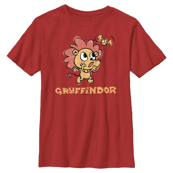 Boys Harry Potter Gryffindor Lion Cartoon T Shirt