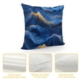thumbnail image 4 of Acheng Short Plush Pillowcase 1 Piece Gold and Blue Abstract Art White, 4 of 5