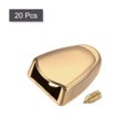 thumbnail image 3 of Unique Bargains Metal Zipper Stopper,  Triangle Zipper Tail Clip Plug Head, 0.37'', Golden 20 Pack, 3 of 6