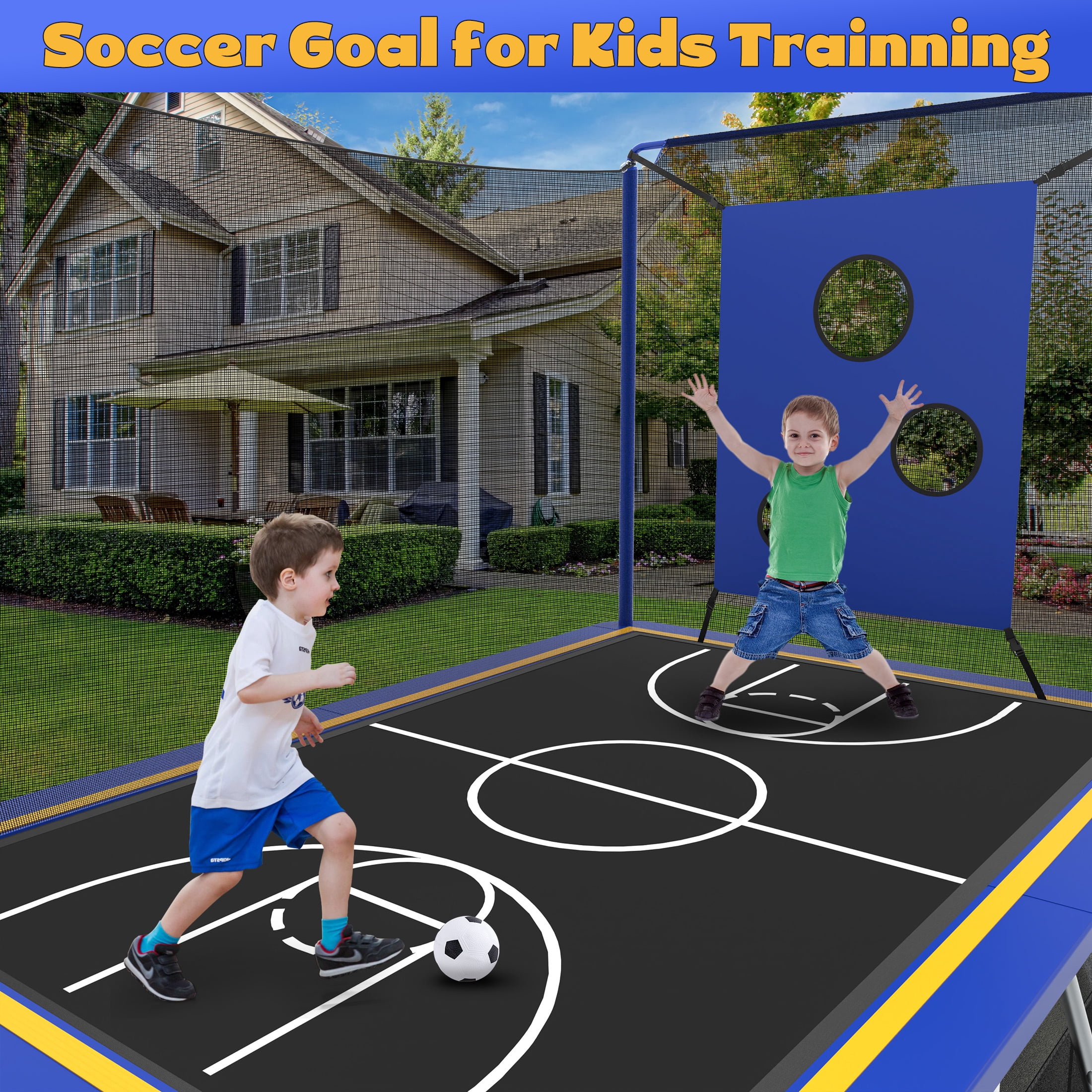 Large Rectangle Trampoline for Kids and Adults, 1600LBS Weight Capacity 8 ×12ft Recreational Trampoline with Enclosure Net&Basketball Hoop, Segmart Galvanized Heavy Duty Outdoor Trampolines for Patio