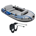 thumbnail image 1 of Intex Excursion 4 Inflatable River/Lake Boat Raft Set & Motor Mount Kit, 1 of 12