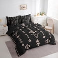 thumbnail image 3 of Manfei Black Western Aztec Bedding Comforter Set 7-Piece, Tribal Bohemian King Bedding Sets, Hippie Triangle Geometric Reversible Bed Sheets, Microfiber Bedroom Decor, 3 of 7