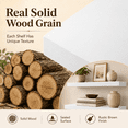 thumbnail image 4 of MEHOOM 36" Rustic Solid Wood Floating Shelves for Wall Set of 2, White Book Shelves,Wall Shelves for Bathroom,Bedroom,Living Room,Kitchen,Study Room, Kids Room, Farmhouse Decor, 4 of 12